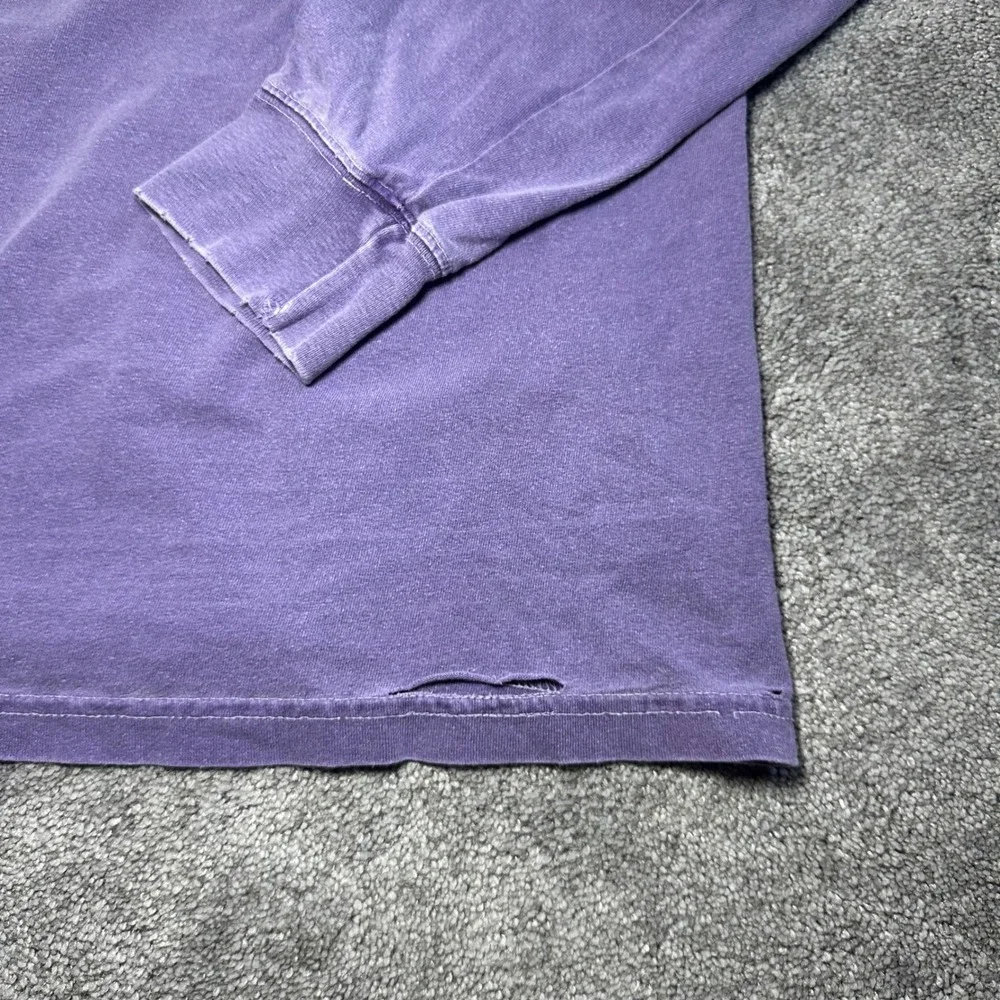 Stussy Medusa T-Shirt Men Medium Purple Long Sleeve Distressed Faded Streetwear - Picture 8 of 16
